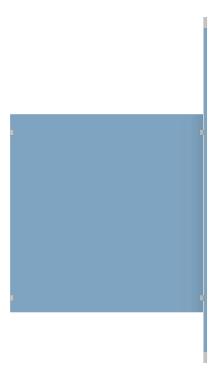 Left Image of UrinalScreen FloorToCeilingAnchored GlobalPartitions HDPE PilasterMount