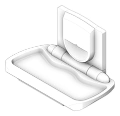 3D Shaded Image of BabyChangeStation SurfaceMount ASIJDMacDonald Parallel Plastic