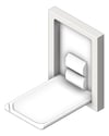 3D Shaded Image of BabyChangeStation SurfaceMount ASIJDMacDonald Vertical StainlessSteelClad