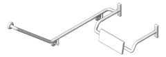 3D Shaded Image of BackRest SurfaceMount ASIJDMacDonald 40degGrabRail RH