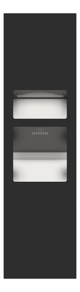 Front Image of CombinationUnit Recessed ASIJDMacDonald Piatto HandDryer PaperDispenser WasteBin 26L