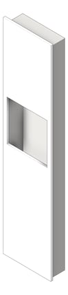 3D Shaded Image of CombinationUnit Recessed ASIJDMacDonald Piatto PaperDispenser WasteBin 16L