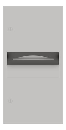 Front Image of CombinationUnit Recessed ASIJDMacDonald Simplicity PaperDispenser WasteBin 8.4L