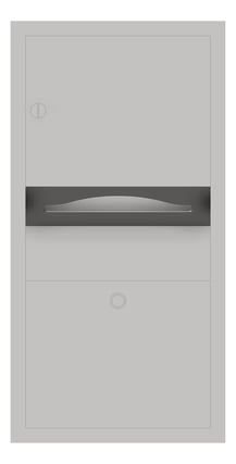 Front Image of CombinationUnit SurfaceMount ASIJDMacDonald Traditional PaperDispenser WasteBin 7.6L