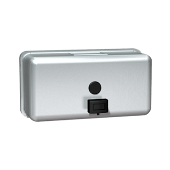 10-0345_ASIJDMacDonald_Soap_Dispenser_Horizontal_Surface_Mount_Web.png Image of SoapDispenser SurfaceMount ASIJDMacDonald SS Horizontal