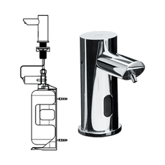 10-0394-3AC_ASIJDMacDonald_Soap_Dispenser_Head_With_Bottle_Foam_EZ-Fill_Web.png Image of SoapDispenser BenchMount ASIJDMacDonald EzFill Foam StandAlone