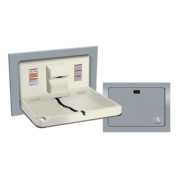 10-9018_ASIJDMacDonald_Parallel_Recessed_Baby_Change_Station_Clad_Stainless_Steel_Web.png Image of BabyChangeStation Recessed ASIJDMacDonald Parallel StainlessSteelClad