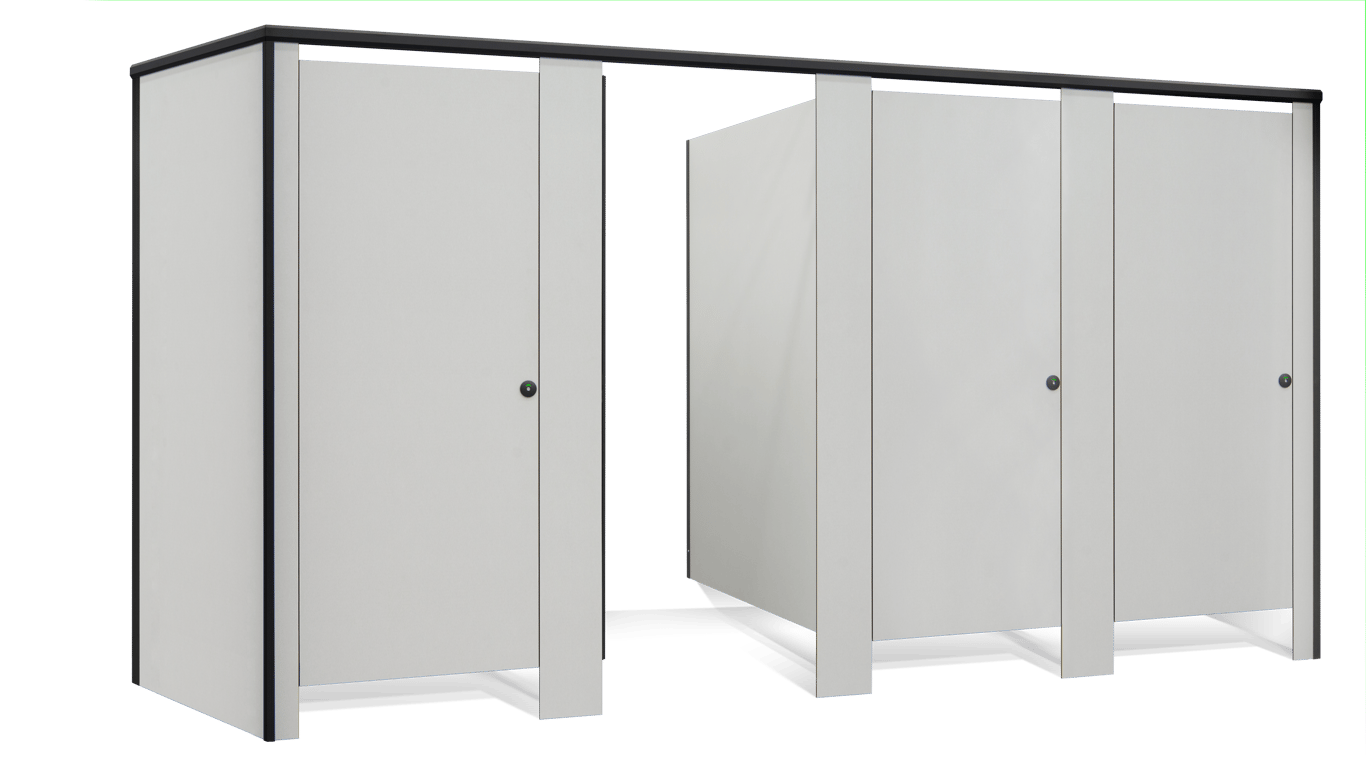 Floor Mounted Overhead Braced Taller Door Angle.png Image of Cubicle FloorMounted ASIJDMacDonald Tranquility