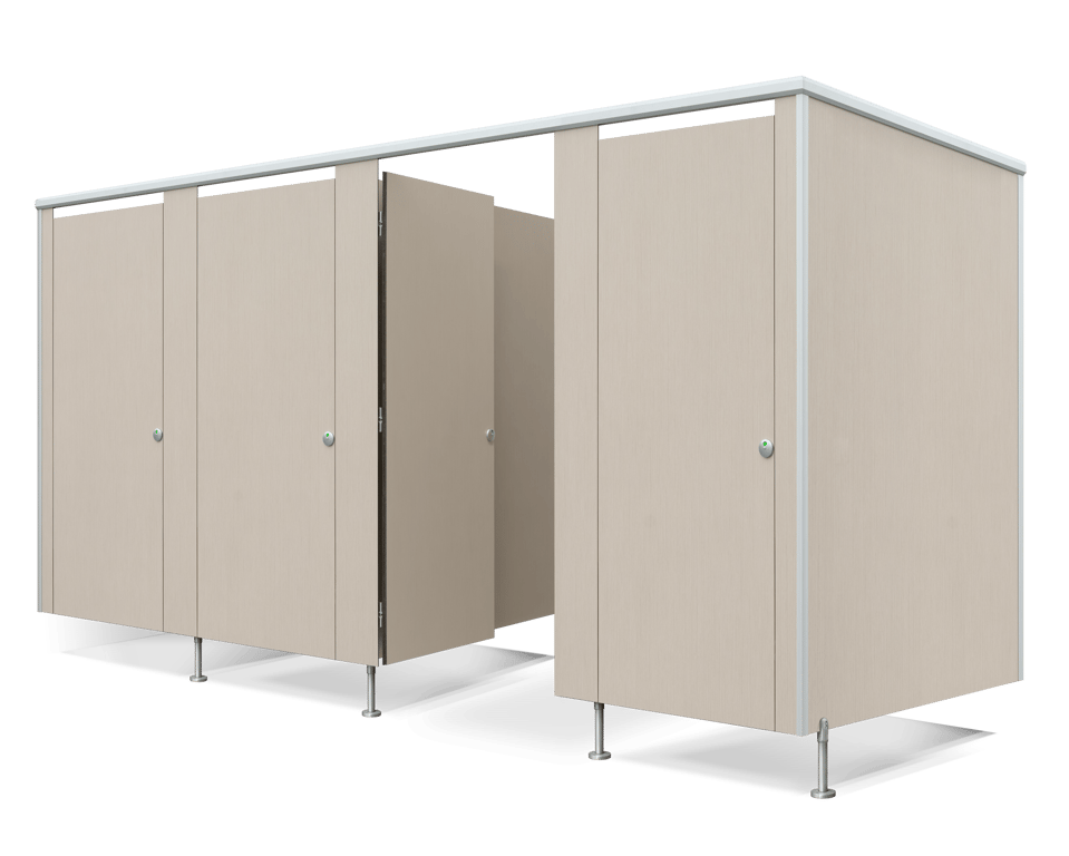 Pedestal Mounted Overhead Braced Angle.png Image of CubicleArray PedestalMounted ASIJDMacDonald Tranquility