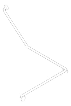 3D Documentation Image of GrabRail 40Deg ASIJDMacDonald Corner RH