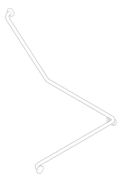 3D Documentation Image of GrabRail 40deg ASIJDMacDonald Corner RH GermShield