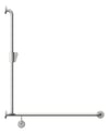 Left Image of ShowerRail TShape ASIJDMacDonald Corner RH
