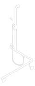 3D Documentation Image of ShowerRail TShape ASIJDMacDonald Corner RH ShowerKit