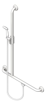 3D Shaded Image of ShowerRail TShape ASIJDMacDonald LH ShowerKit