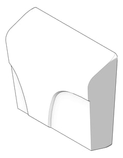 3D Shaded Image of HandDryer SurfaceMount ASIJDMacDonald ApplausePlus