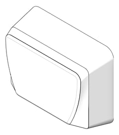 3D Shaded Image of HandDryer SurfaceMount ASIJDMacDonald TurboSlim