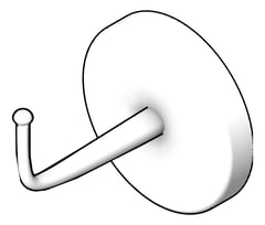 3D Shaded Image of RobeHook SurfaceMount ASIJDMacDonald HeavyDuty