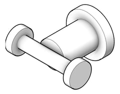 3D Shaded Image of RobeHook SurfaceMount ASIJDMacDonald Sorrento Double