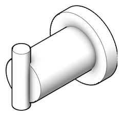 3D Shaded Image of RobeHook SurfaceMount ASIJDMacDonald Sorrento Single