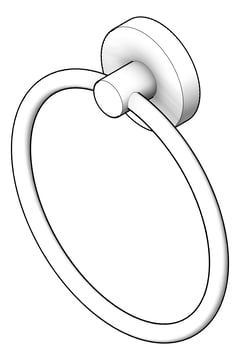 3D Shaded Image of TowelRing SurfaceMount ASIJDMacDonald Lilla
