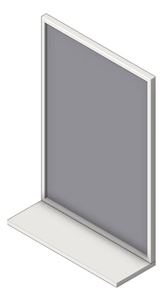 3D Shaded Image of Mirror Glass ASIJDMacDonald InterLok Shelf