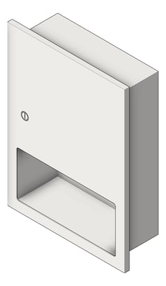 3D Shaded Image of PaperDispenser Recessed ASIJDMacDonald Simplicity