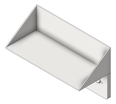 3D Shaded Image of BookShelf SurfaceMount ASIJDMacDonald Security ClothesHookStrip