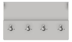 Front Image of BookShelf SurfaceMount ASIJDMacDonald Security ClothesHookStrip