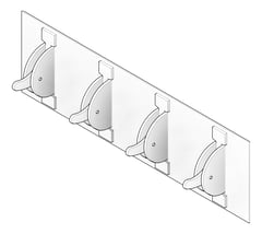 3D Documentation Image of ClothesHookStrip SurfaceMount ASIJDMacDonald Security