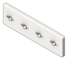 3D Shaded Image of ClothesHookStrip SurfaceMount ASIJDMacDonald Security TripBall