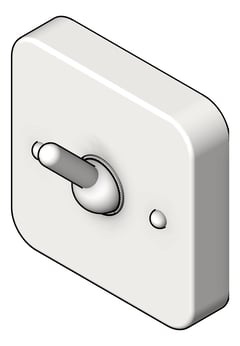 3D Shaded Image of ClothesHook RearMount ASIJDMacDonald Security Square