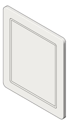 3D Shaded Image of Mirror SurfaceMount ASIJDMacDonald Security WallAnchorPlate