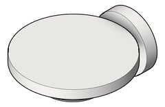 3D Shaded Image of SoapDish Frosted ASIJDMacDonald Lilla