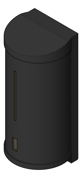 3D Shaded Image of SoapDispenser SurfaceMount ASIJDMacDonald Automatic MatteBlack