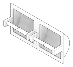 3D Documentation Image of ToiletRollHolder Recessed ASIJDMacDonald Double