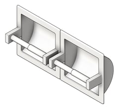 3D Shaded Image of ToiletRollHolder Recessed ASIJDMacDonald Double