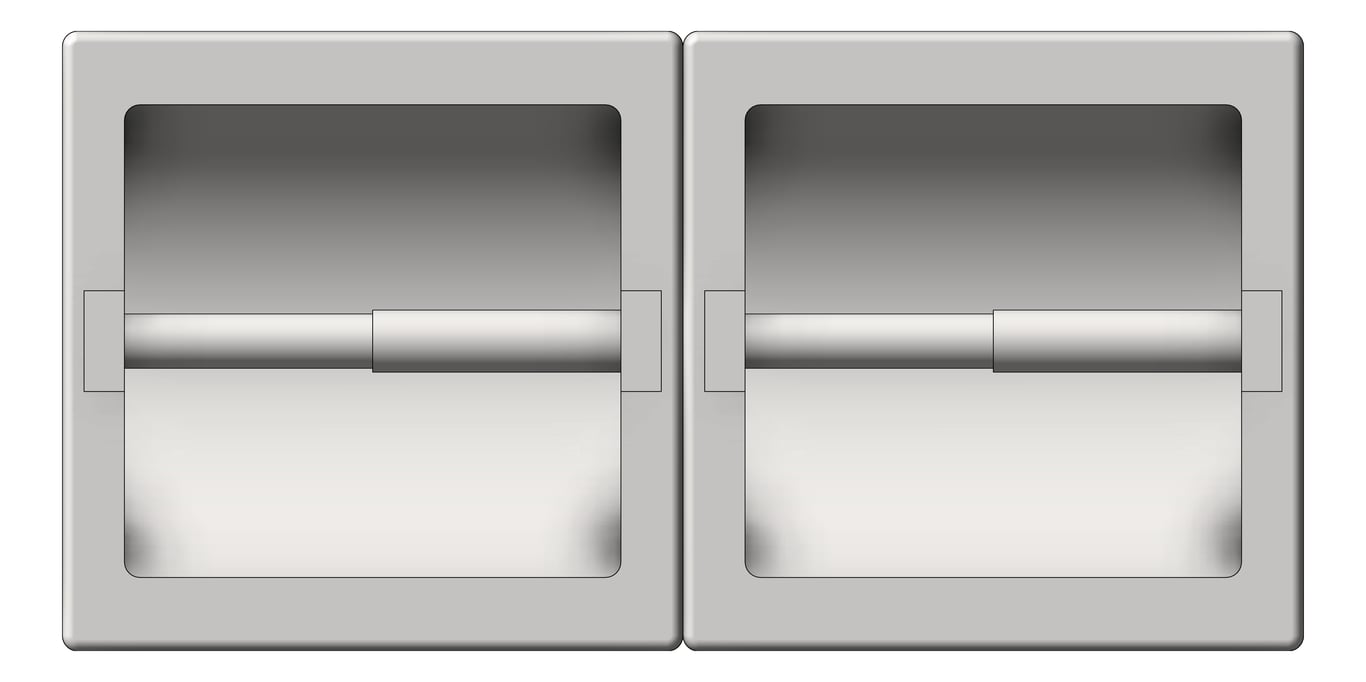 Front Image of ToiletRollHolder Recessed ASIJDMacDonald Double