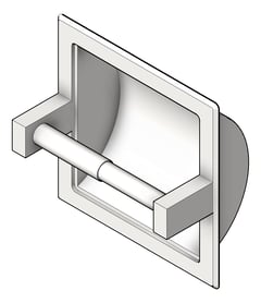 3D Shaded Image of ToiletRollHolder Recessed ASIJDMacDonald Single