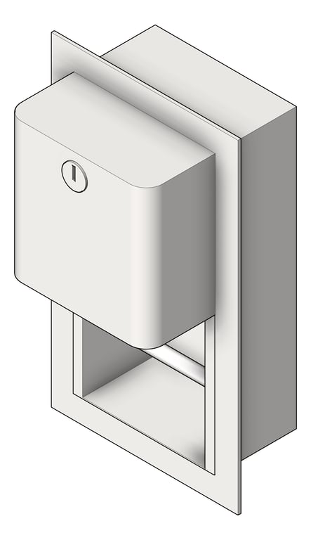 ToiletRollHolder SemiRecessed ASIJDMacDonald Roval HideARoll Twin