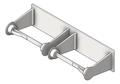 3D Shaded Image of ToiletRollHolder SurfaceMount ASIJDMacDonald Double Large