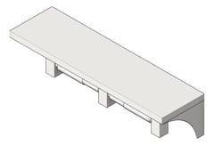 3D Shaded Image of ToiletRollHolder SurfaceMount ASIJDMacDonald Double Shelf