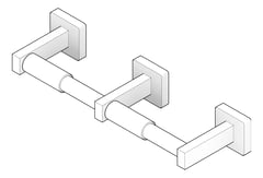 3D Documentation Image of ToiletRollHolder SurfaceMount ASIJDMacDonald SS Double