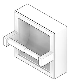 3D Documentation Image of ToiletRollHolder SurfaceMount ASIJDMacDonald SS Surround Single