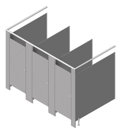 3D Shaded Image of CubicleArray FloorMounted ASIJDMacDonald Tranquility