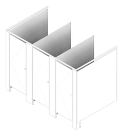 3D Documentation Image of CubicleArray FloorMounted ASIJDMacDonald Tranquility TallerDoor