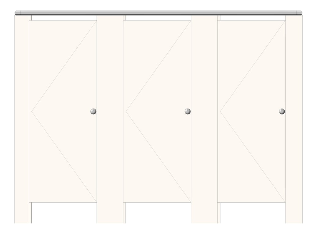 Front Image of CubicleArray FloorMounted ASIJDMacDonald Tranquility TallerDoor