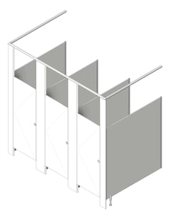 3D Shaded Image of CubicleArray FloorToCeilingMounted ASIJDMacDonald Tranquility