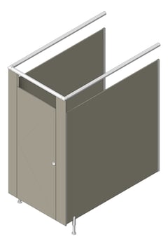 3D Shaded Image of Cubicle PedestalMounted ASIJDMacDonald Tranquility