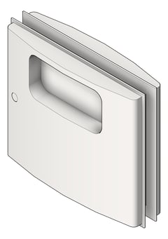 3D Shaded Image of SanitaryNapkinDisposal PartitionMount ASIJDMacDonald Roval