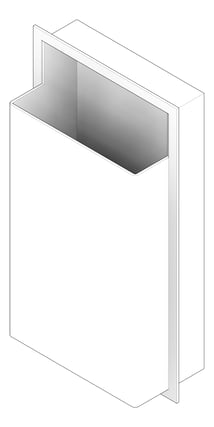 3D Documentation Image of WasteBin SemiRecessed ASIJDMacDonald Traditional